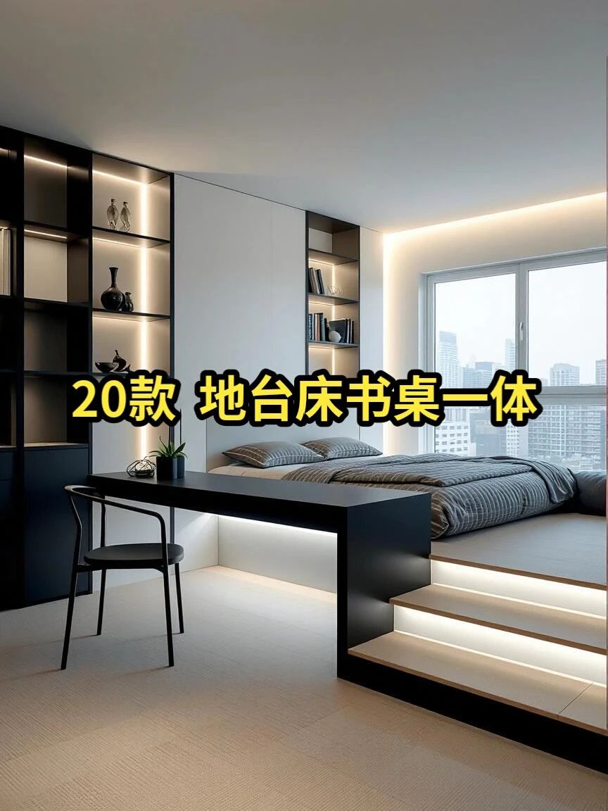 Dalawampung kaso ng kama sa sahig at desk